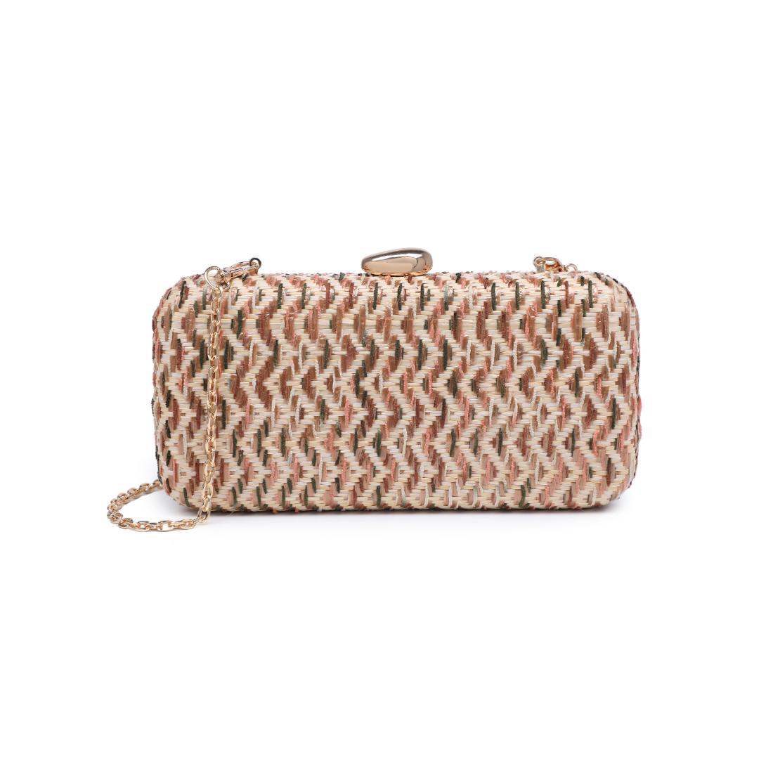 Woman wearing Beige Multi Urban Expressions Valentina Evening Bag 840504206498 View 5 | Beige Multi