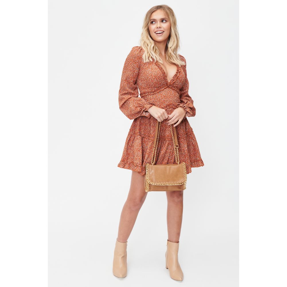 Woman wearing Camel Urban Expressions Mollie Shoulder Bag 818209012010 View 4 | Camel