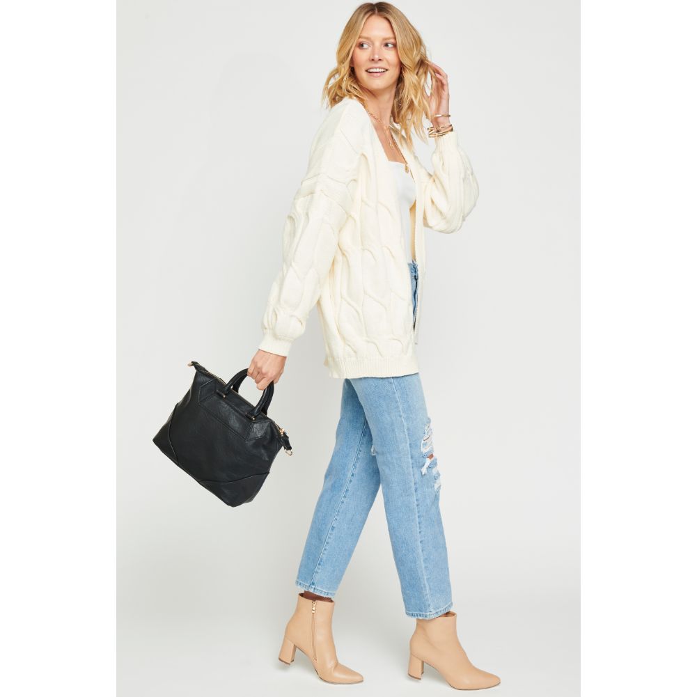 Woman wearing Black Urban Expressions Hayden Satchel NA-840611160065 View 3 | Black