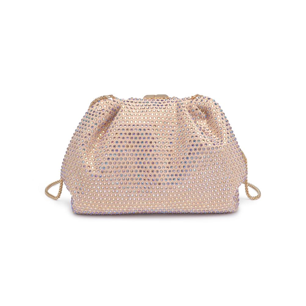 Woman wearing Light Gold Urban Expressions Arielle Evening Bag 840611132734 View 7 | Light Gold