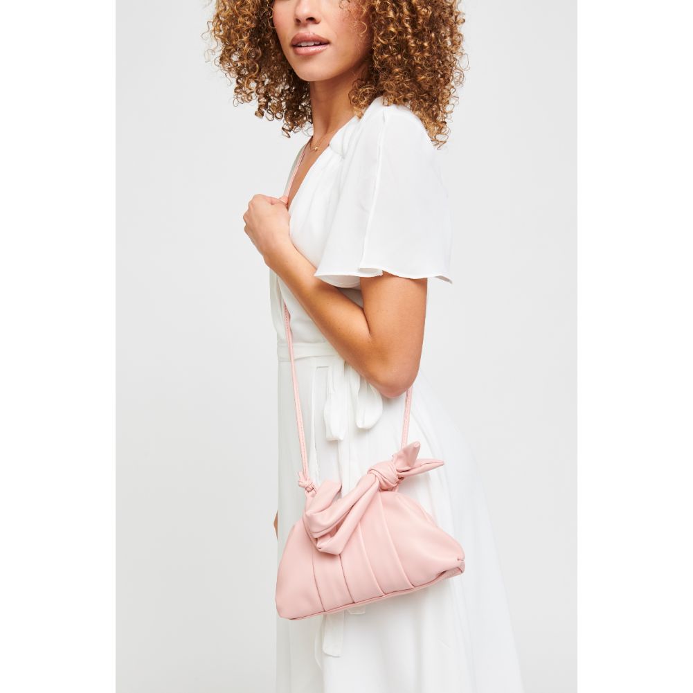 Woman wearing French Rose Urban Expressions Mona Crossbody 840611178497 View 4 | French Rose