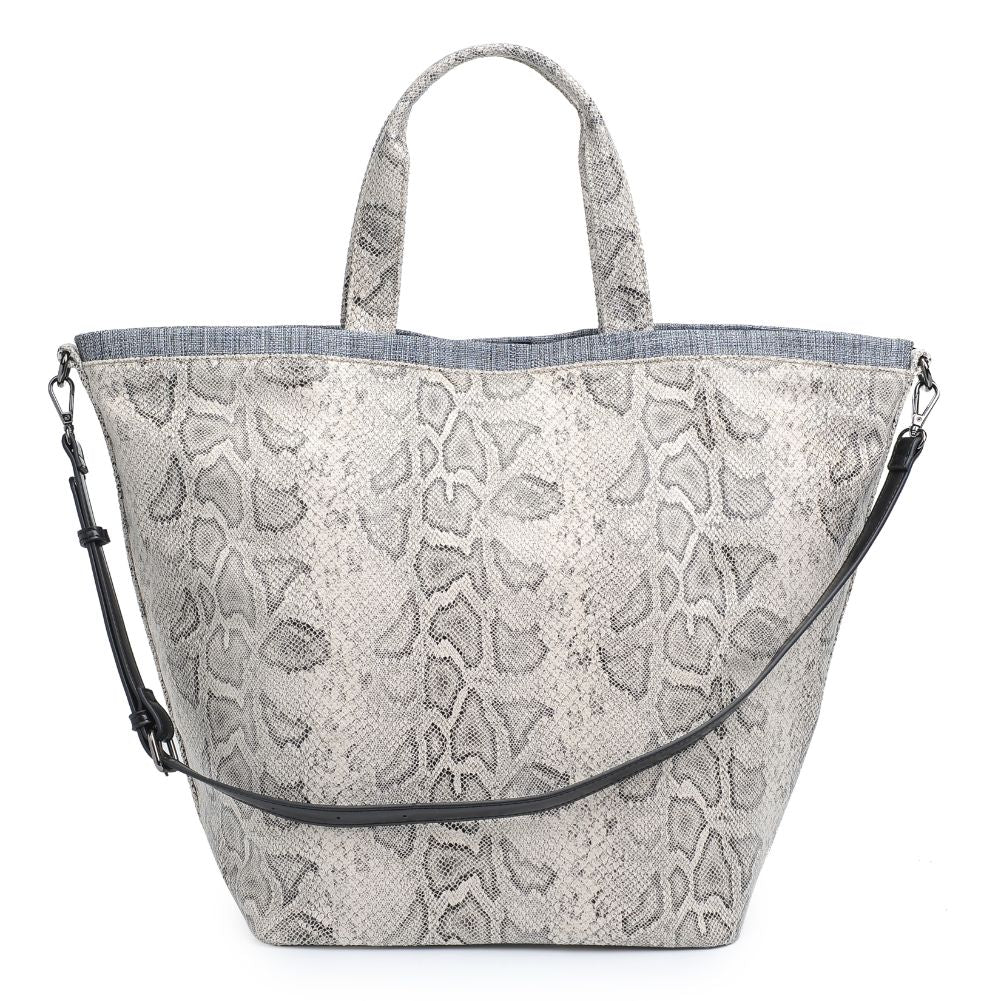 Product Image of Urban Expressions Maeve Tote 840611181411 View 7 | Black White Snake
