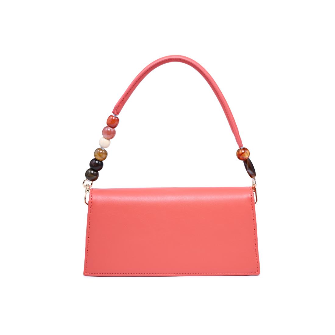 Woman wearing Coral Urban Expressions Brooks Crossbody 840504206658 View 7 | Coral