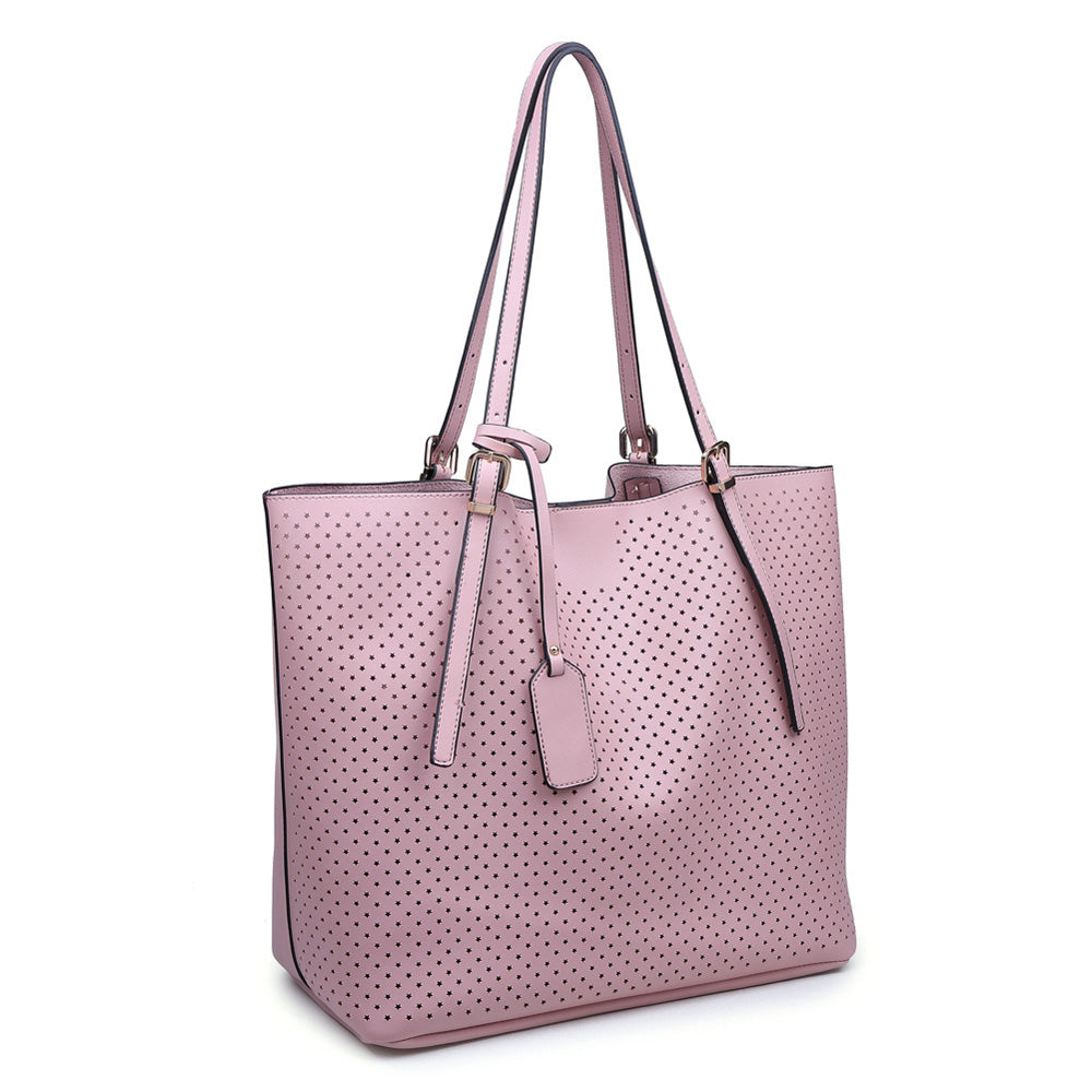 Woman wearing French Rose Urban Expressions Payson Tote NA-840611141064 View 6 | French Rose
