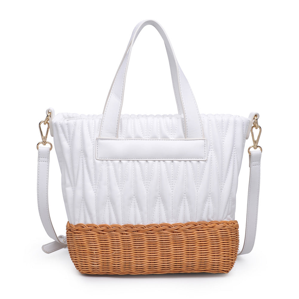 Woman wearing White Urban Expressions Esperanza Tote NA-840611158727 View 5 | White