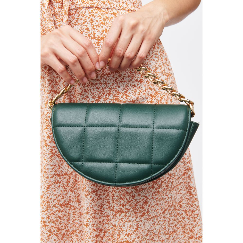 Woman wearing Hunter Green Urban Expressions Natalie Crossbody 840611183019 View 2 | Hunter Green