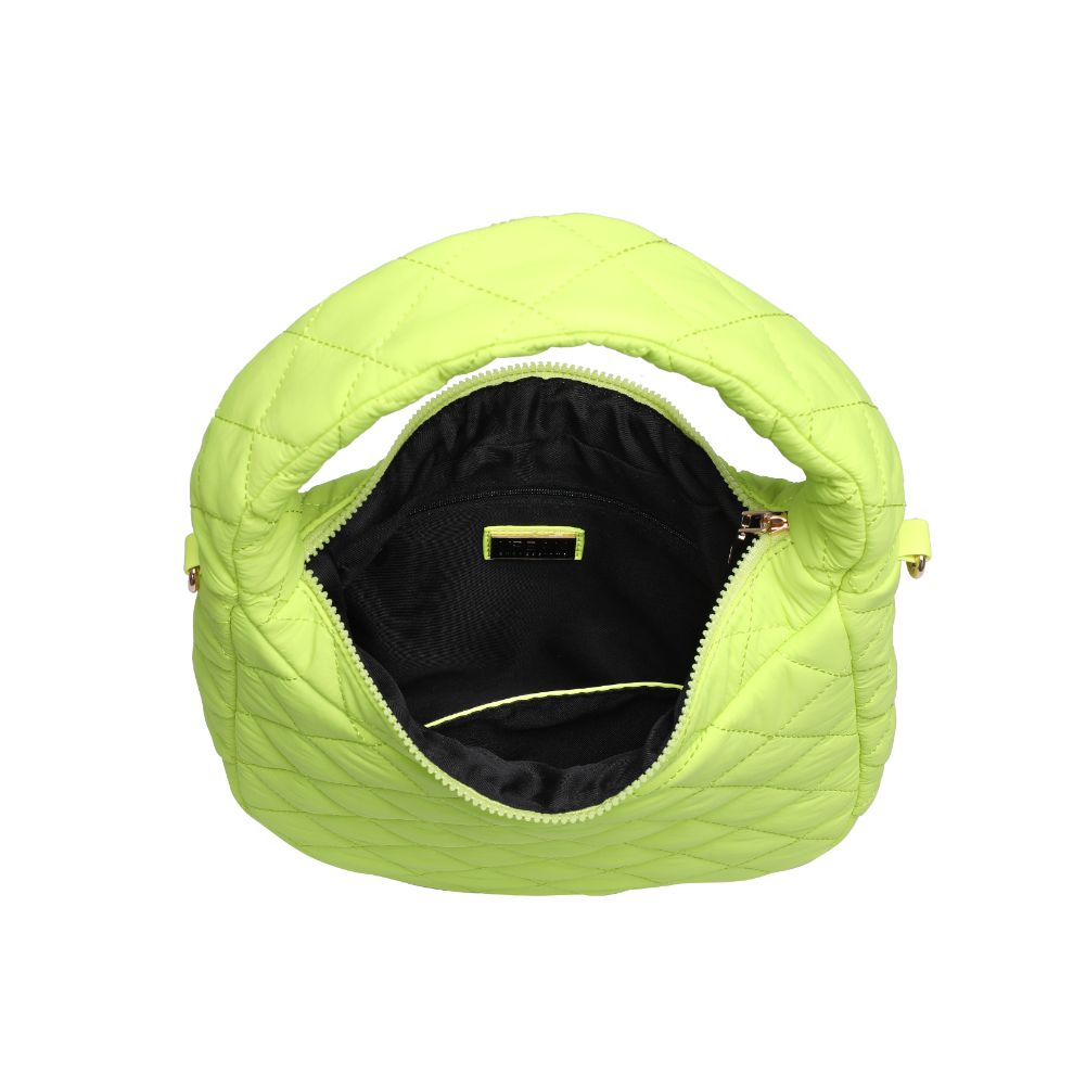 Product Image of Urban Expressions Sonoma - Quilted Nylon Hobo 840611118493 View 8 | Neon Yellow