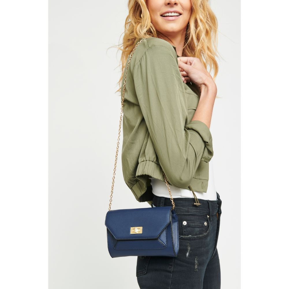 Woman wearing Navy Urban Expressions Maggie Belt Bag NA-840611156440 View 2 | Navy