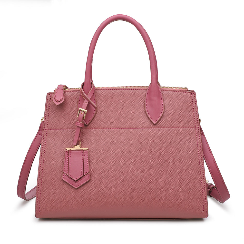 Woman wearing Mauve Urban Expressions Cooper Satchel NA-840611153555 View 5 | Mauve