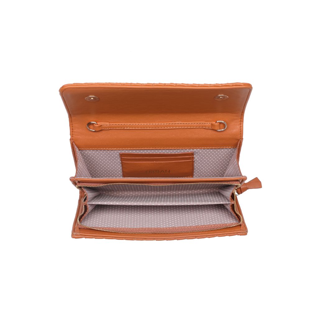Woman wearing Tan Urban Expressions Wallis Crossbody 840611107534 View 9 | Tan
