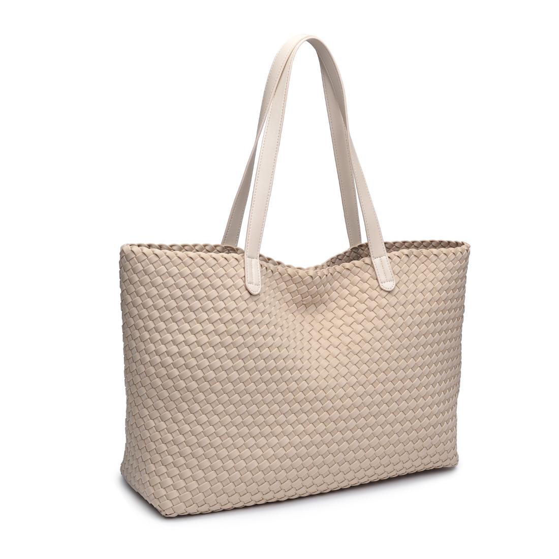 Woman wearing Cream Urban Expressions Evie Tote 840611146793 View 6 | Cream