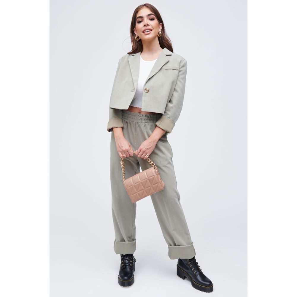 Woman wearing Camel Urban Expressions Alani Crossbody 818209011464 View 4 | Camel