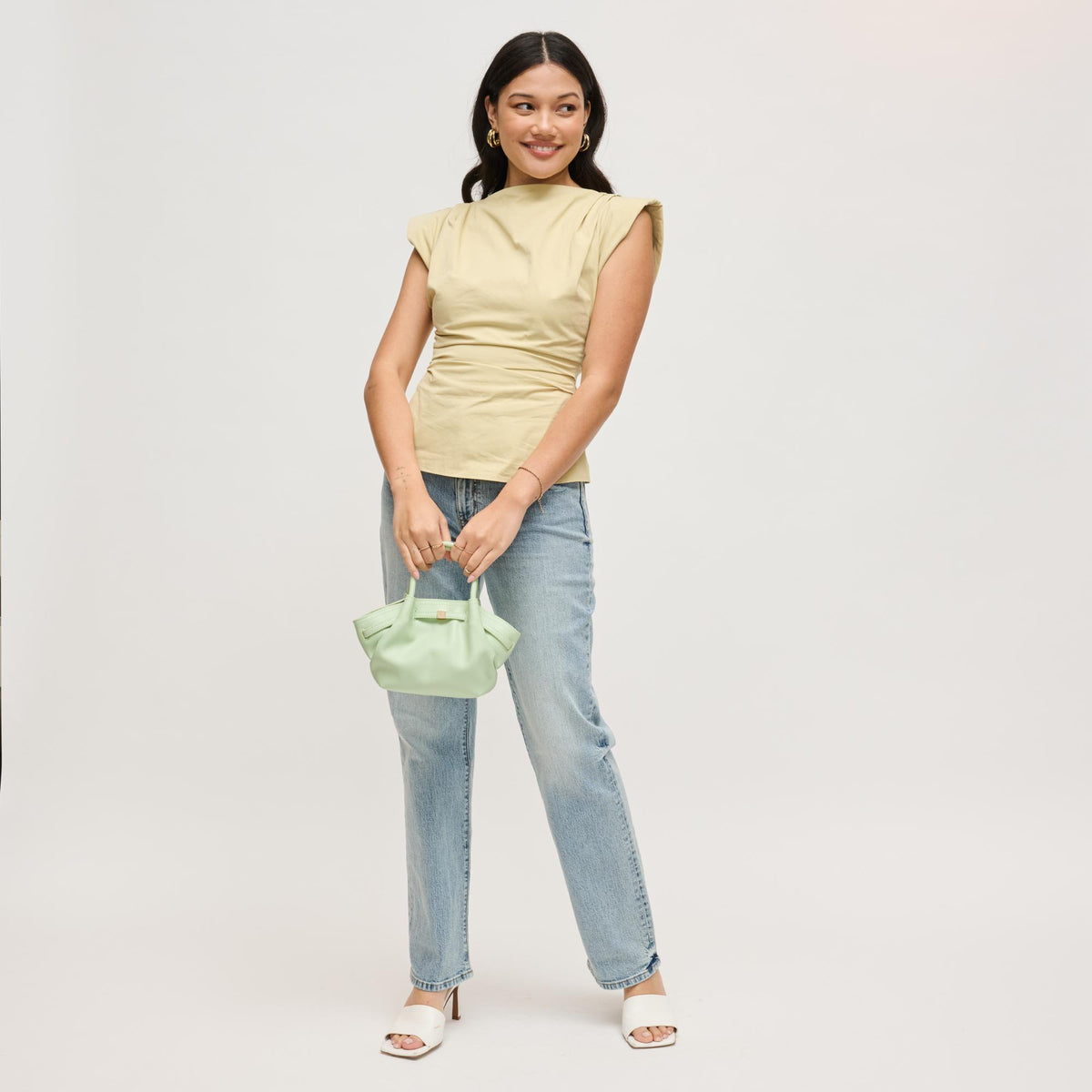 Woman wearing Green Urban Expressions Selena - Color Pop Crossbody 840504204944 View 4 | Green