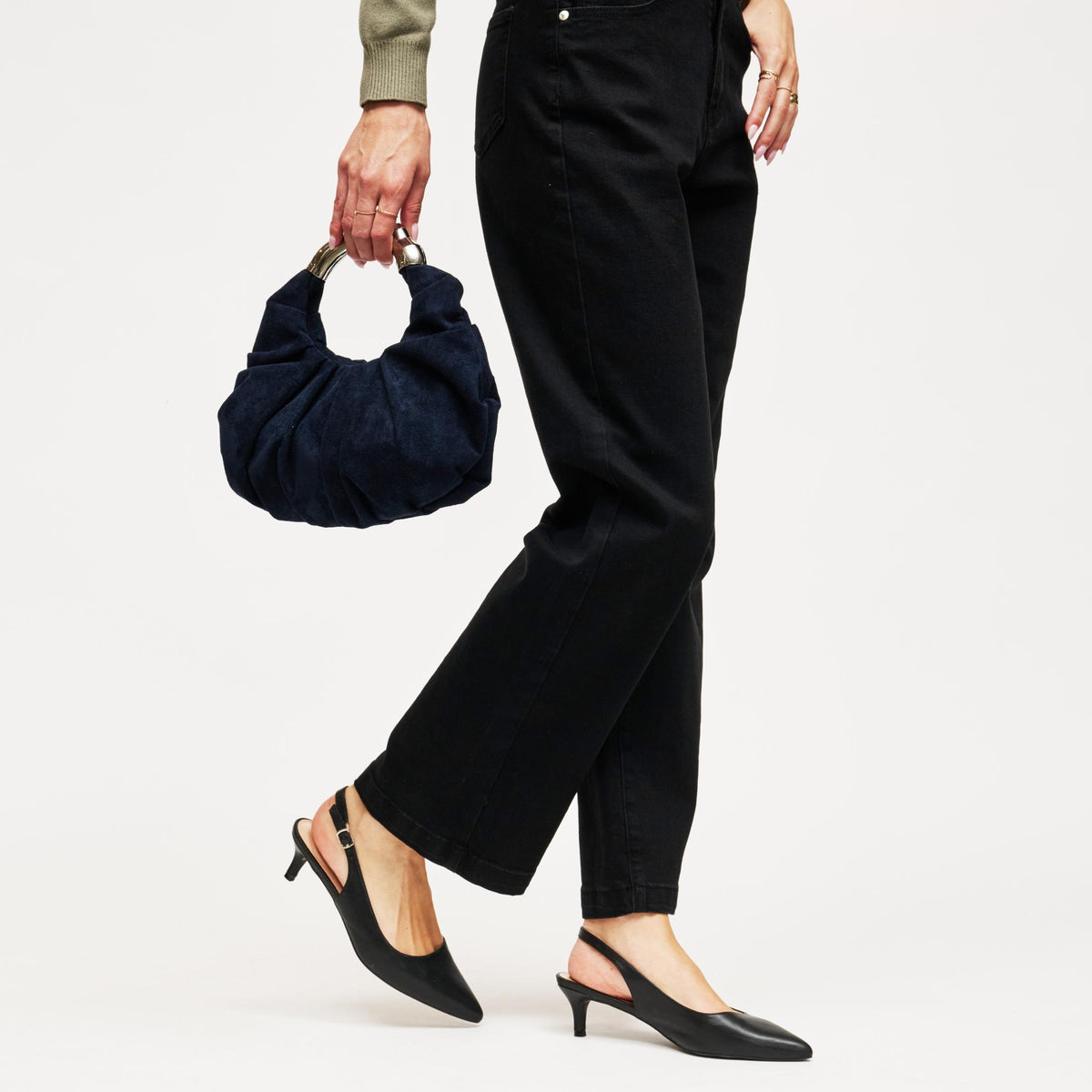 Woman wearing Midnight Urban Expressions Luxx - FS Clutch 840504212192 View 2 | Midnight