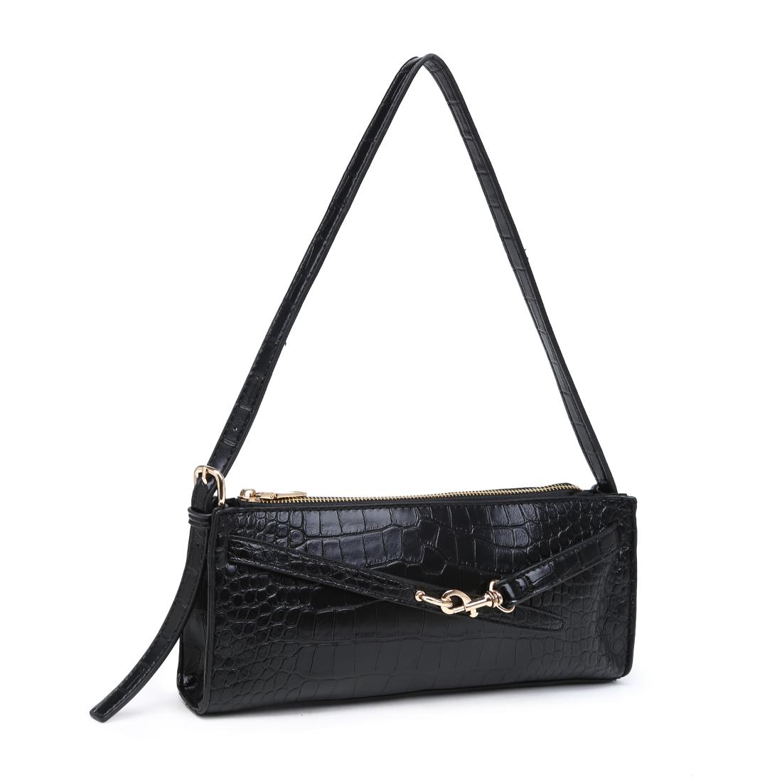 Urban Expressions Yaretzi - Croco Shoulder Bag 840504211041 View 2 | Black Croc