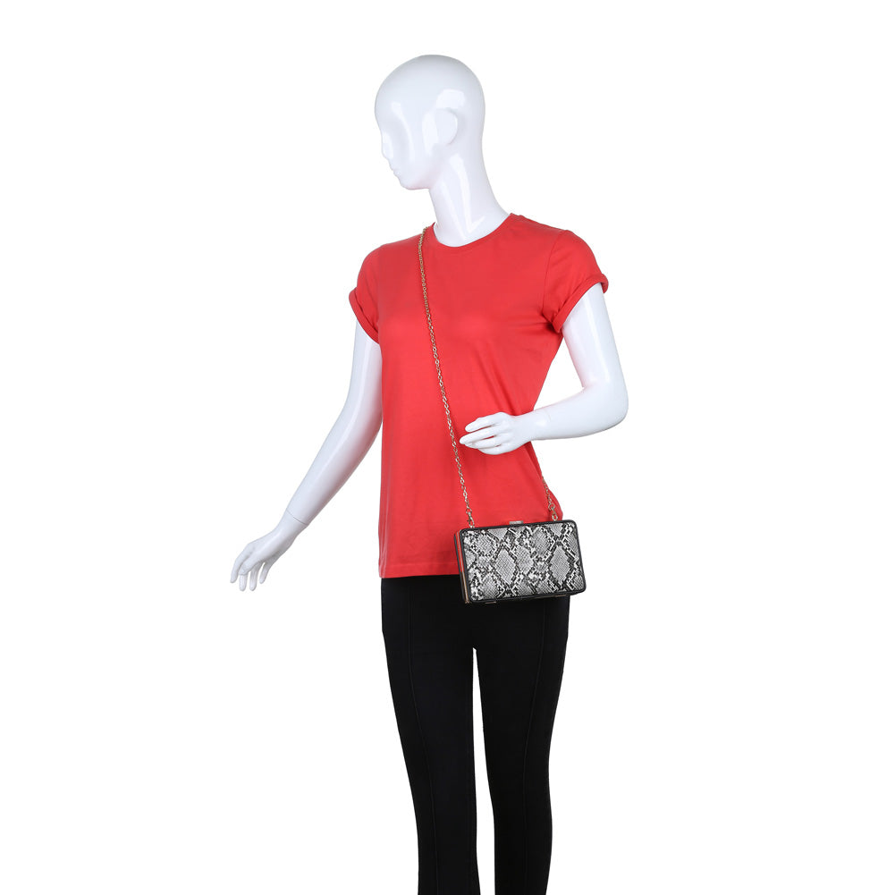 Product Image of Urban Expressions Elizabeth Snake Crossbody NA-840611157218 View 5 | Grey