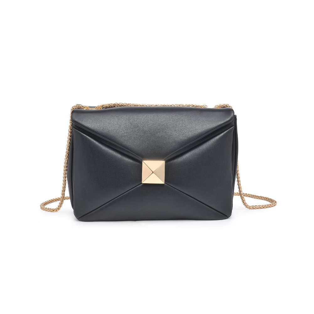 Woman wearing Black Urban Expressions Ribbon Crossbody 840611102805 View 5 | Black