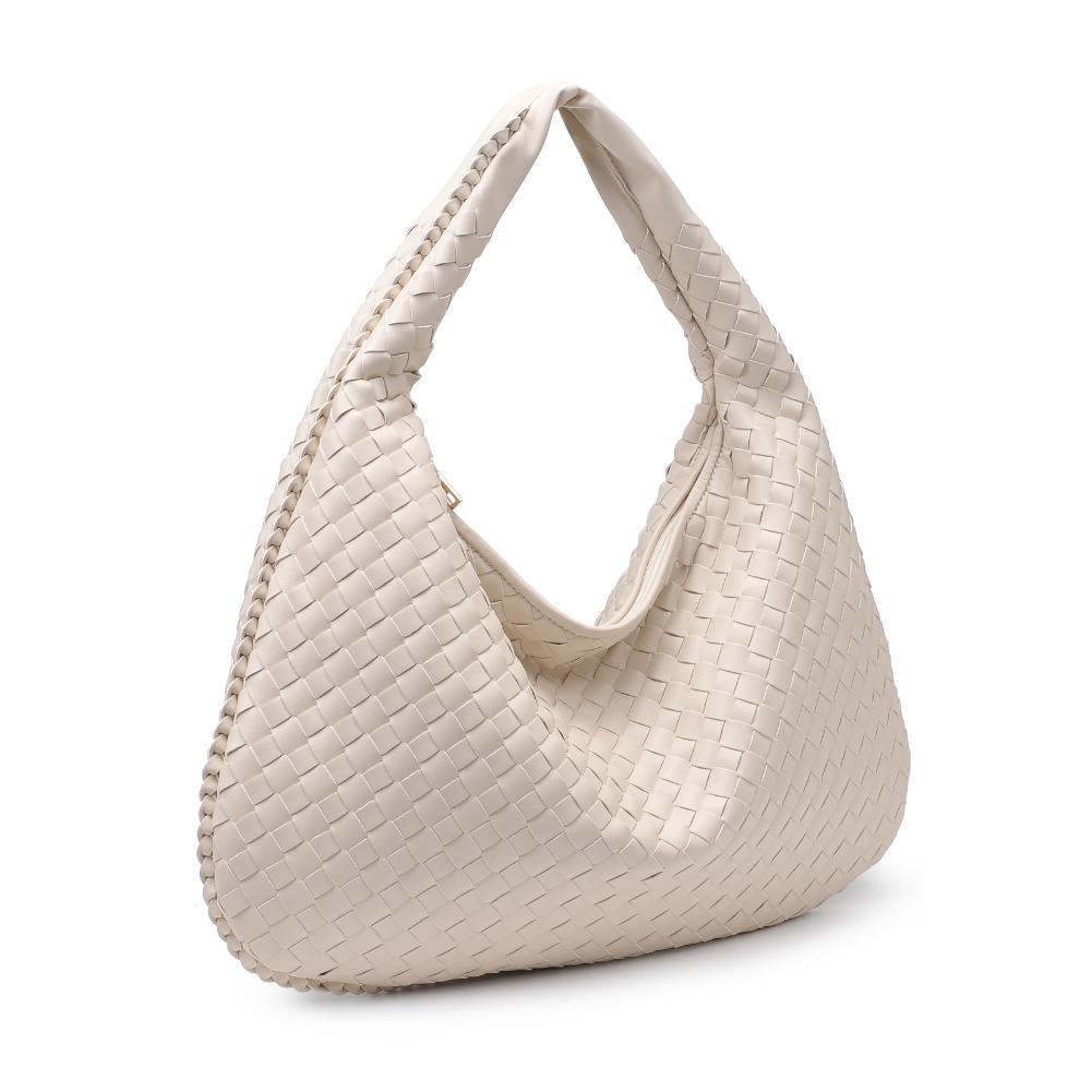 Woman wearing Oatmilk Urban Expressions Victoria Hobo 840611140821 View 6 | Oatmilk
