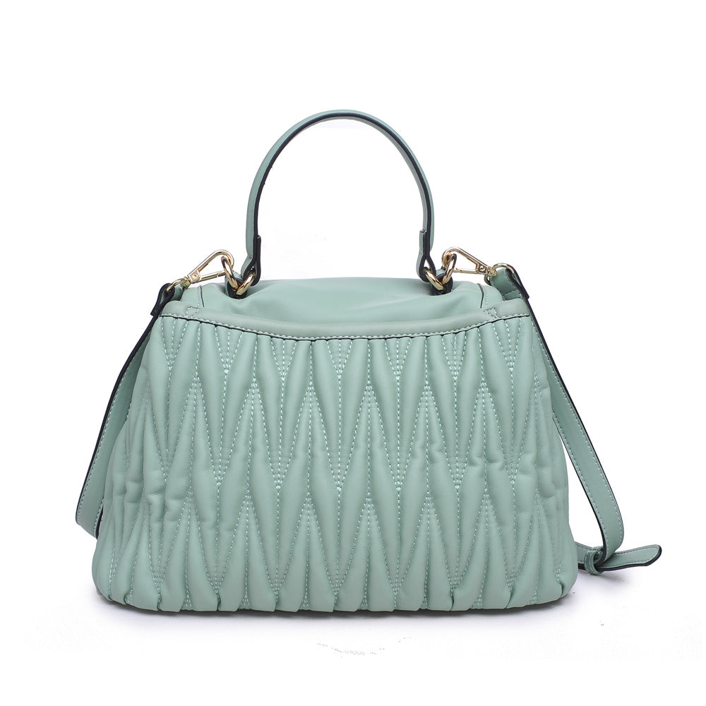 Woman wearing Mint Urban Expressions Peggy Satchel 840611160379 View 7 | Mint