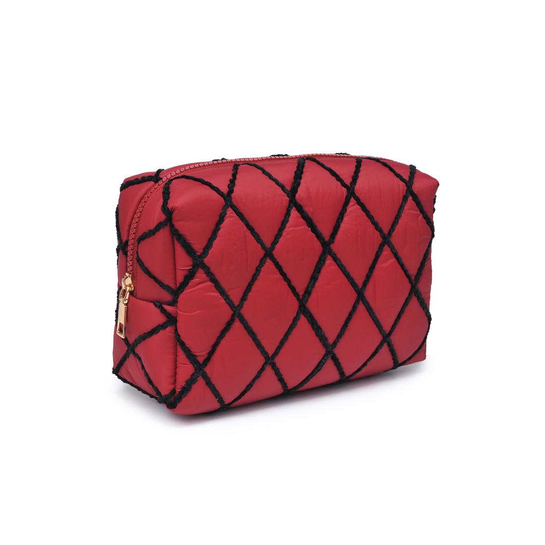 Urban Essentials Zinnia Cosmetic & Travel Organizer Pouch 818209017398 View 6 | Dark Red