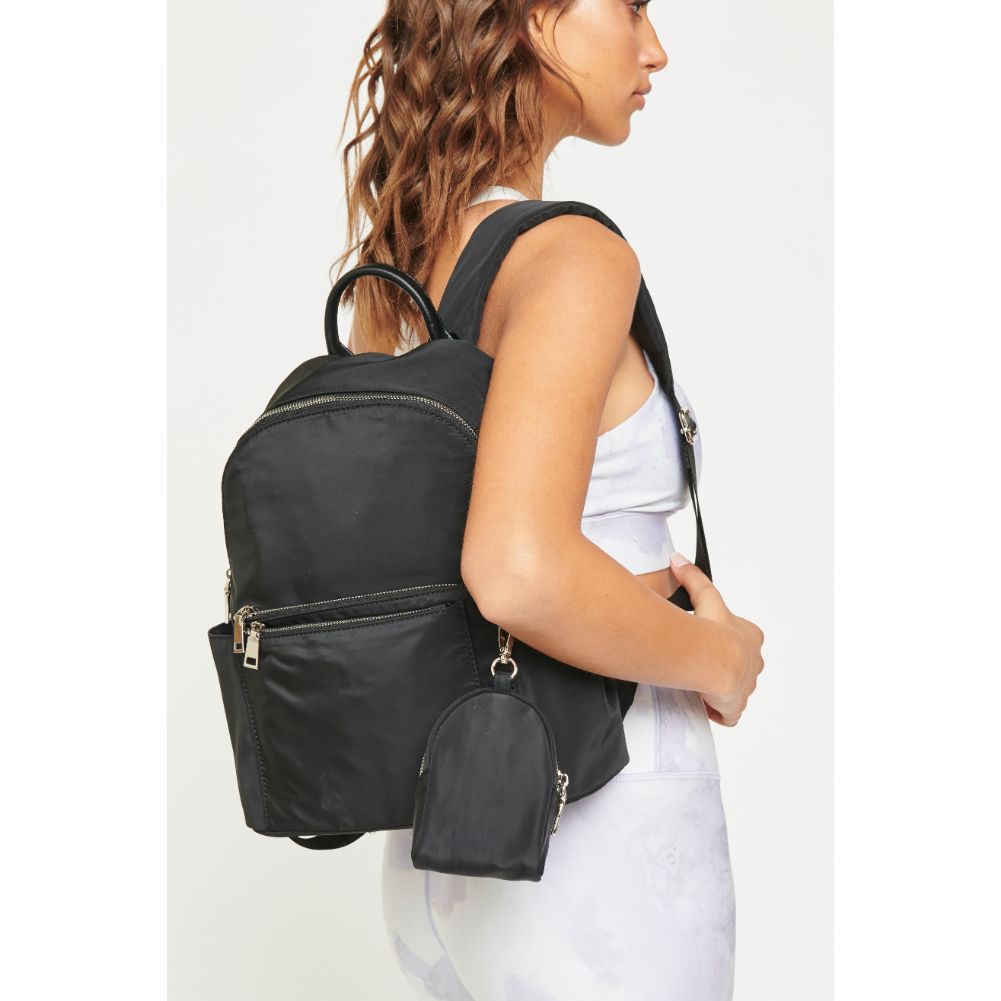 Woman wearing Black Urban Expressions Venus Backpack 840611177759 View 2 | Black