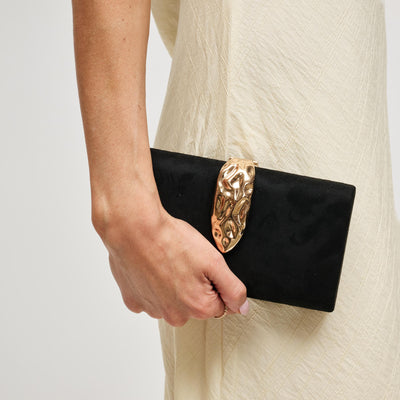 Woman wearing Black Urban Expressions Babe Clutch 840504214127 View 1 | Black