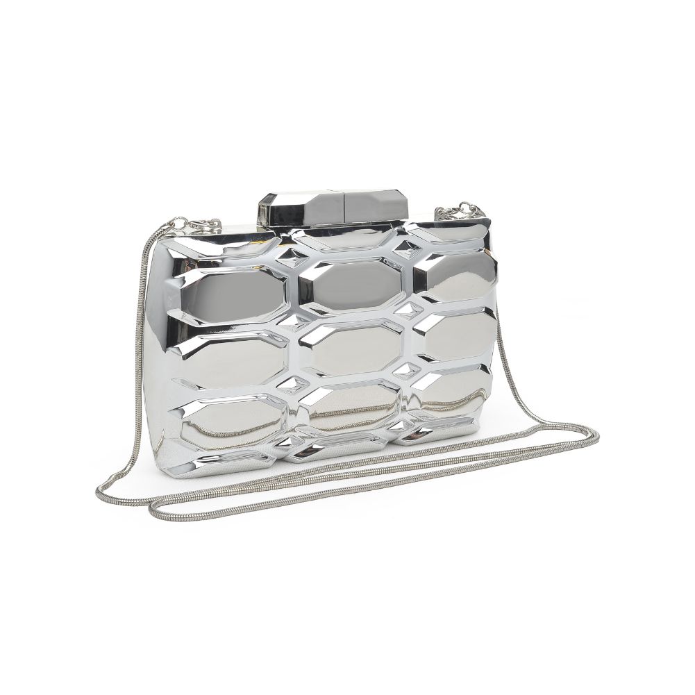 Product Image of Urban Expressions Rexha Evening Bag 840611171658 View 6 | Silver