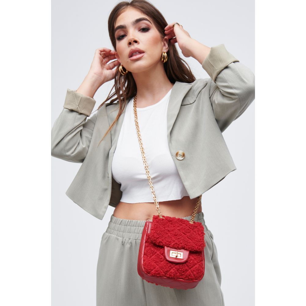 Woman wearing Berry Urban Expressions Dorper Crossbody 818209010092 View 2 | Berry