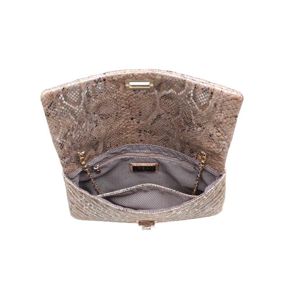 Product Image of Urban Expressions Victoria Snake Clutch NA-840611163707 View 4 | Natural