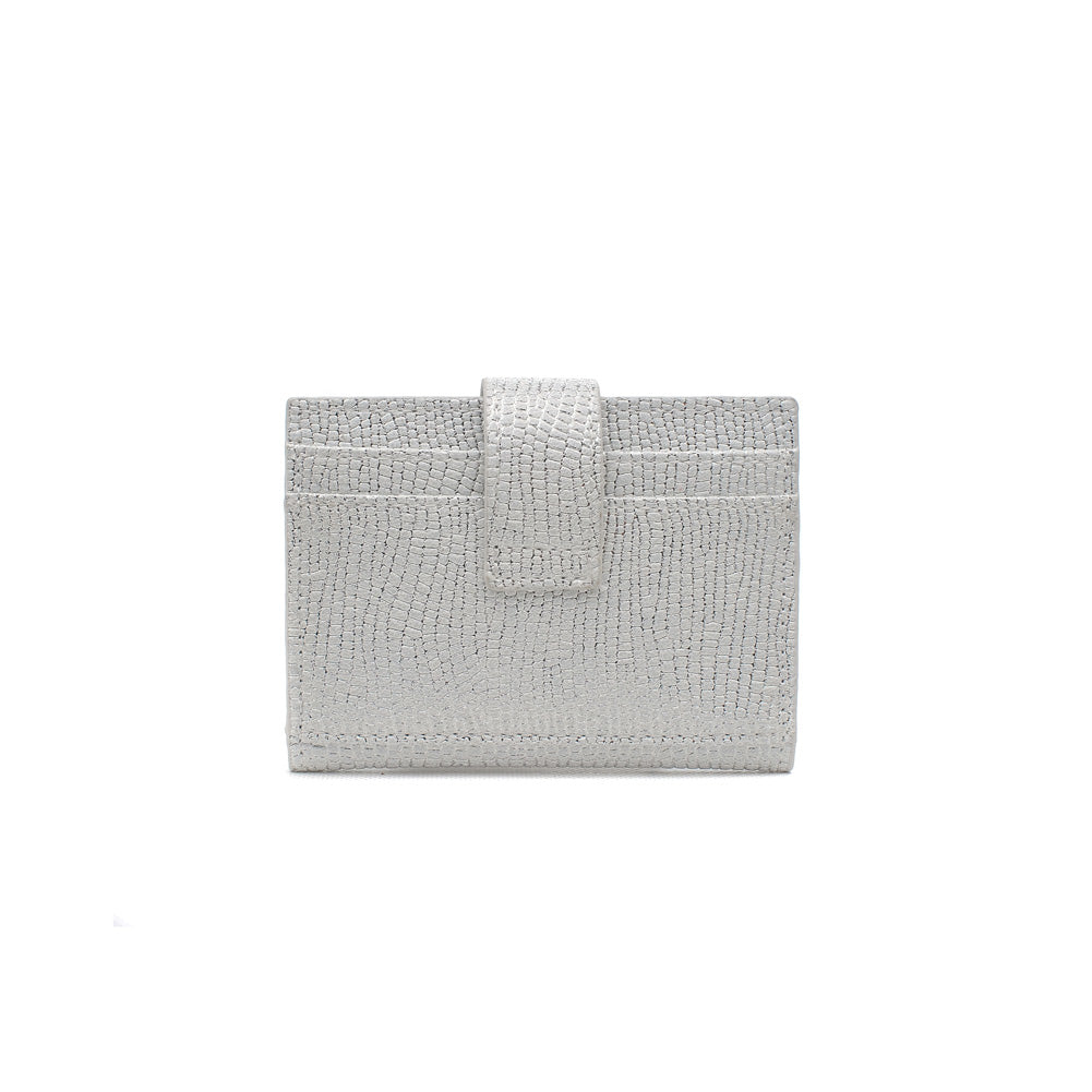 Product Image of Urban Expressions Lola Snake Card Holder 840611144379 View 3 | White