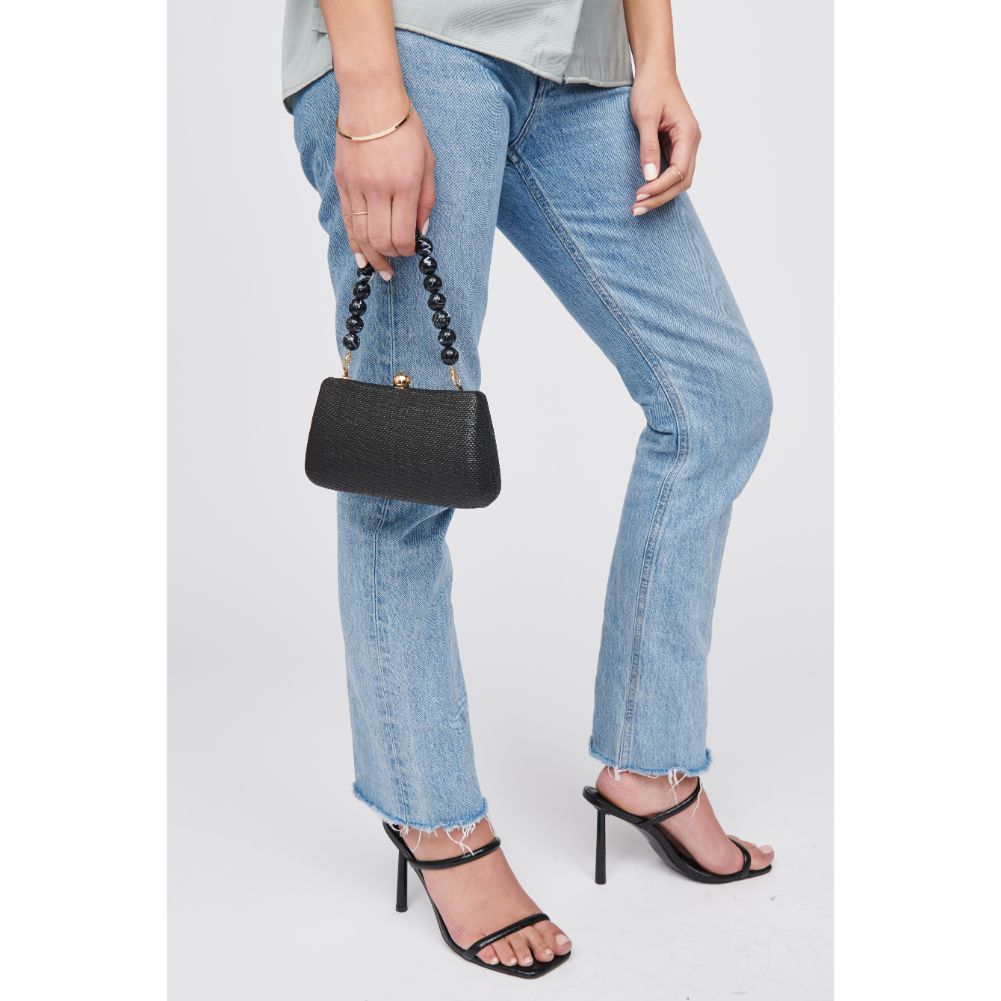 Woman wearing Black Urban Expressions Wilma Evening Bag 818209019118 View 3 | Black