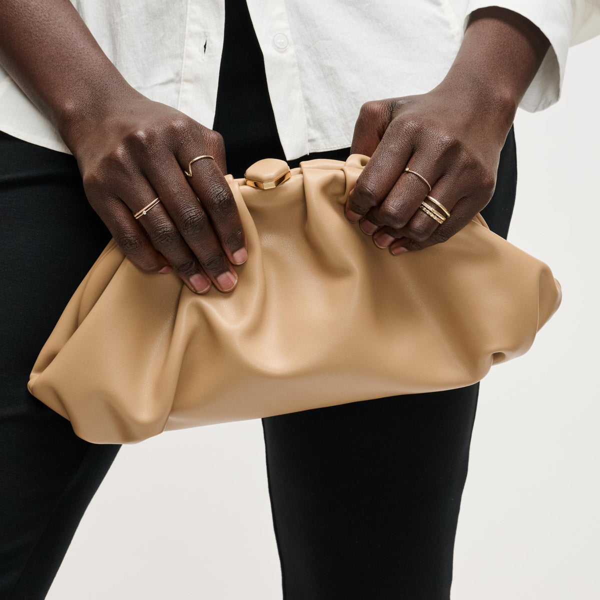 Woman wearing Natural Urban Expressions Jennifer Clutch 840504208218 View 2 | Natural