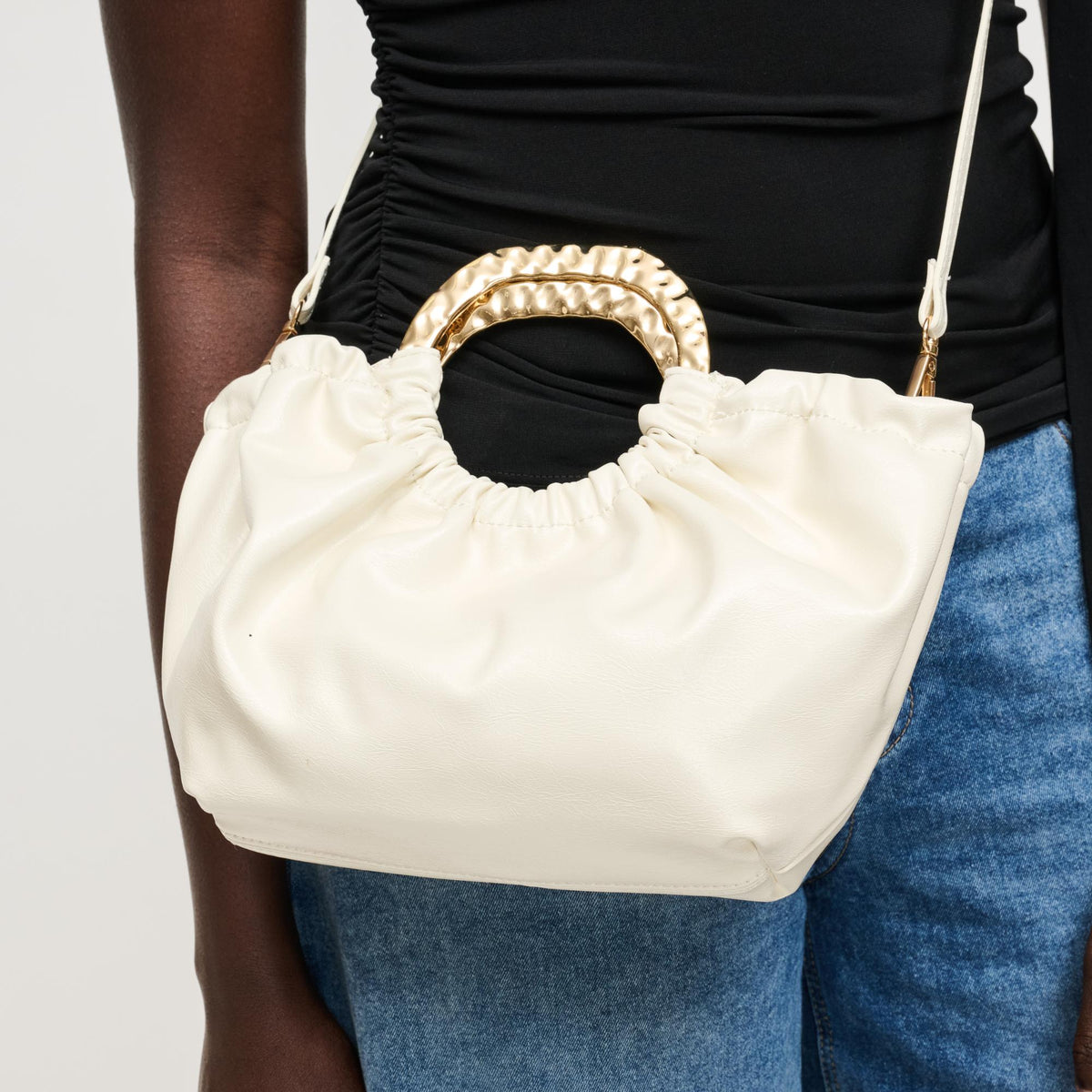Woman wearing Bone Urban Expressions Myles Crossbody 840504204722 View 1 | Bone