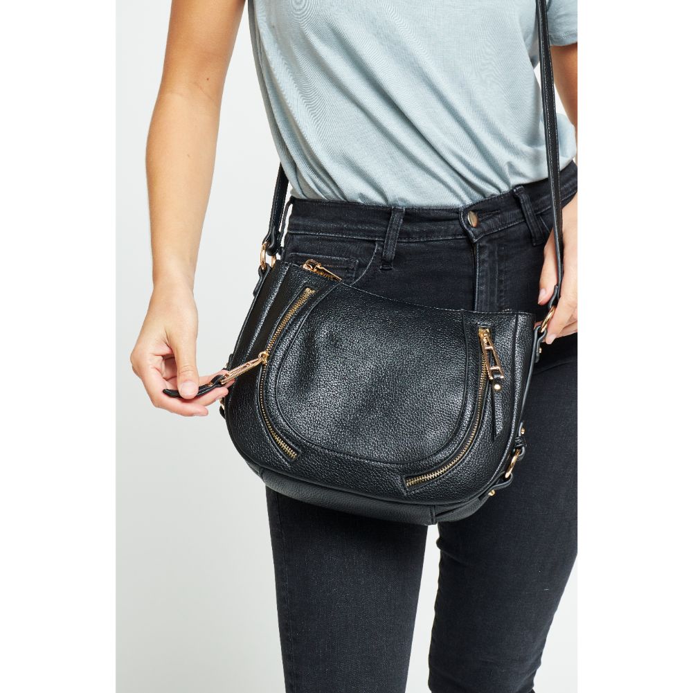 Woman wearing Black Urban Expressions Sadie Crossbody 840611177124 View 2 | Black