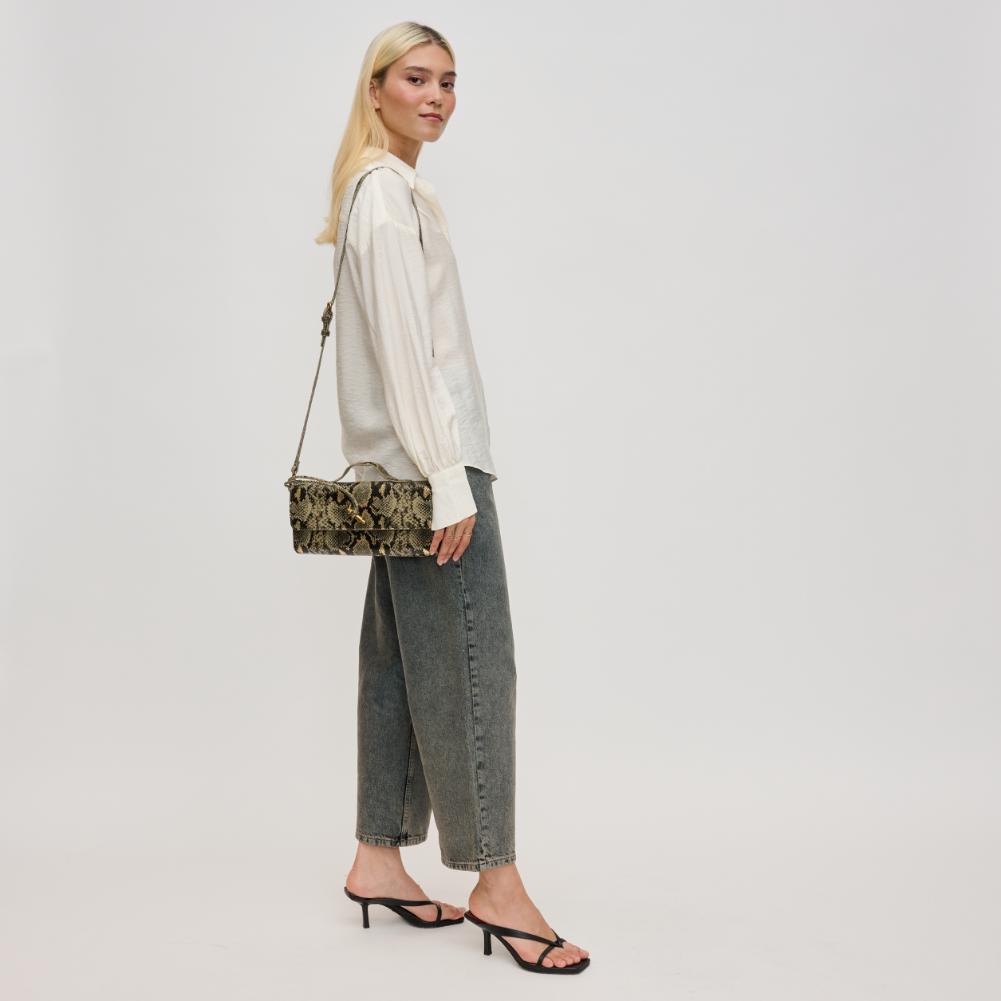 Woman wearing Olive Taupe Urban Expressions Ada Crossbody 840611137098 View 2 | Olive Taupe