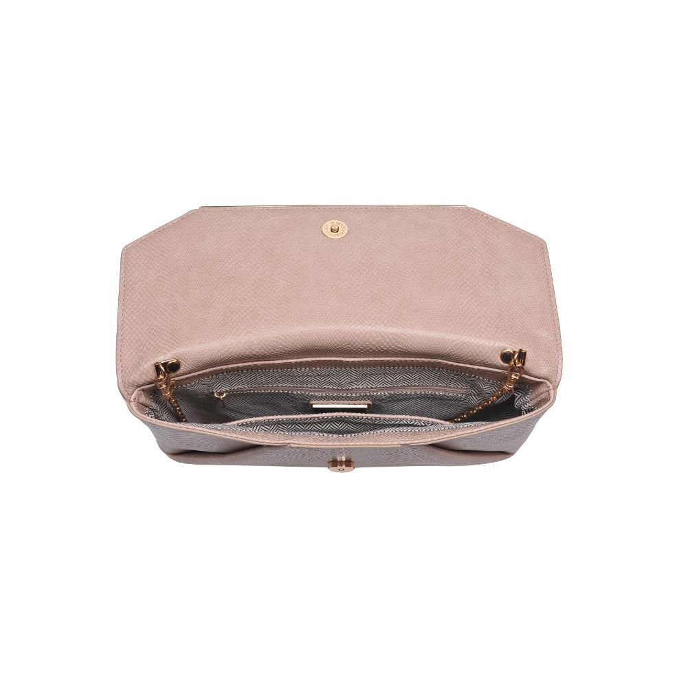 Product Image of Urban Expressions Lena Lizard Clutch 840611174130 View 4 | Mocha