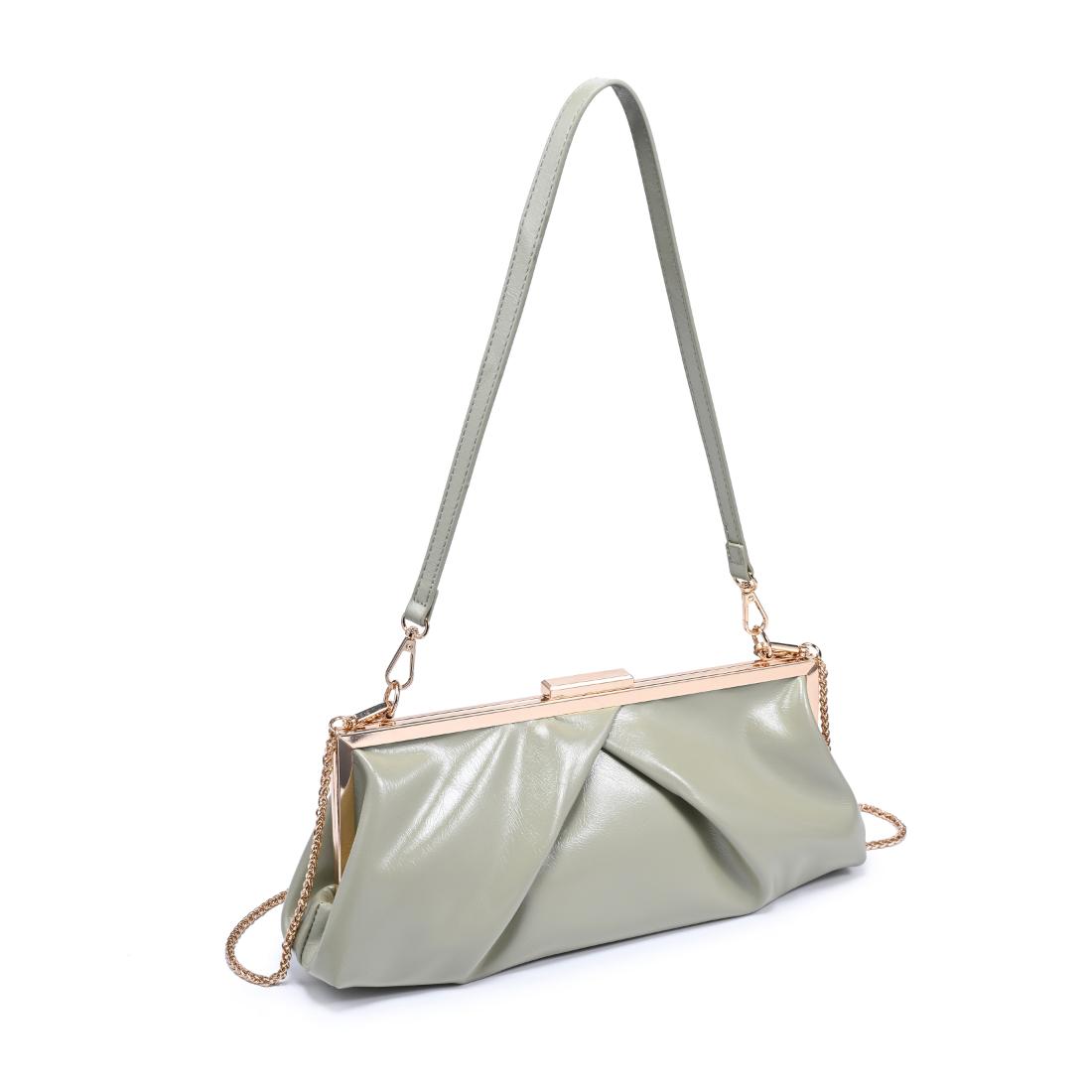 Woman wearing Sage Urban Expressions Scottie Crossbody 840504207983 View 6 | Sage