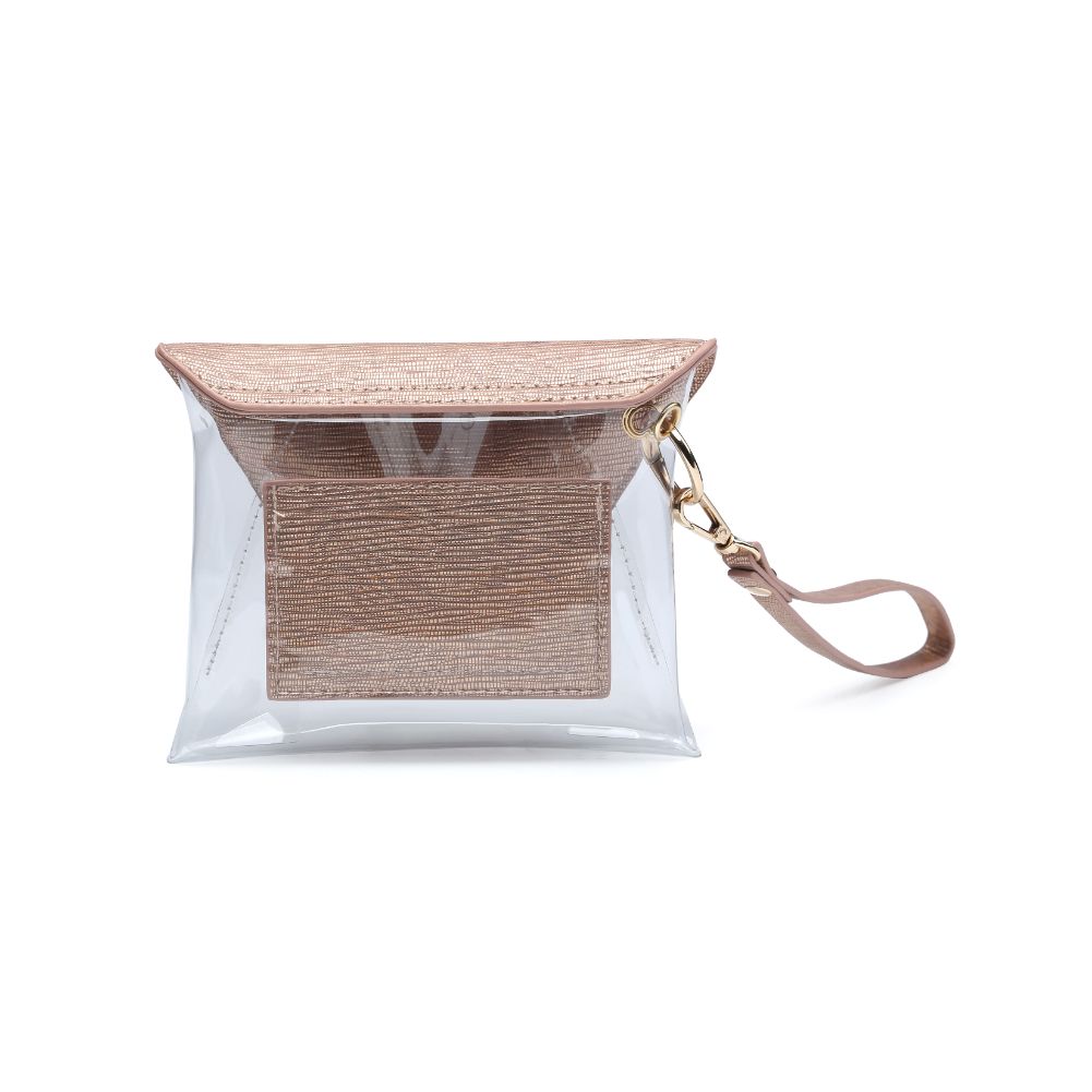 Product Image of Urban Expressions Reese Metallic Wristlet NA-840611163448 View 7 | Rose Gold