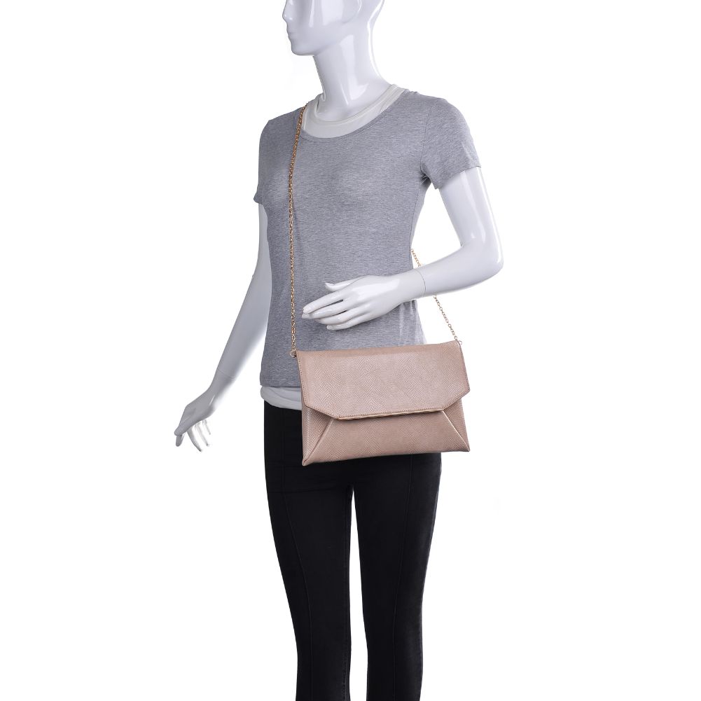 Product Image of Urban Expressions Lena Lizard Clutch 840611174130 View 5 | Mocha
