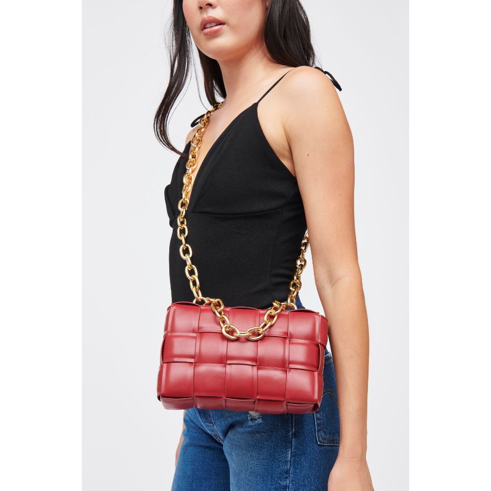 Woman wearing Merlot Urban Expressions Ines Crossbody 840611185488 View 1 | Merlot