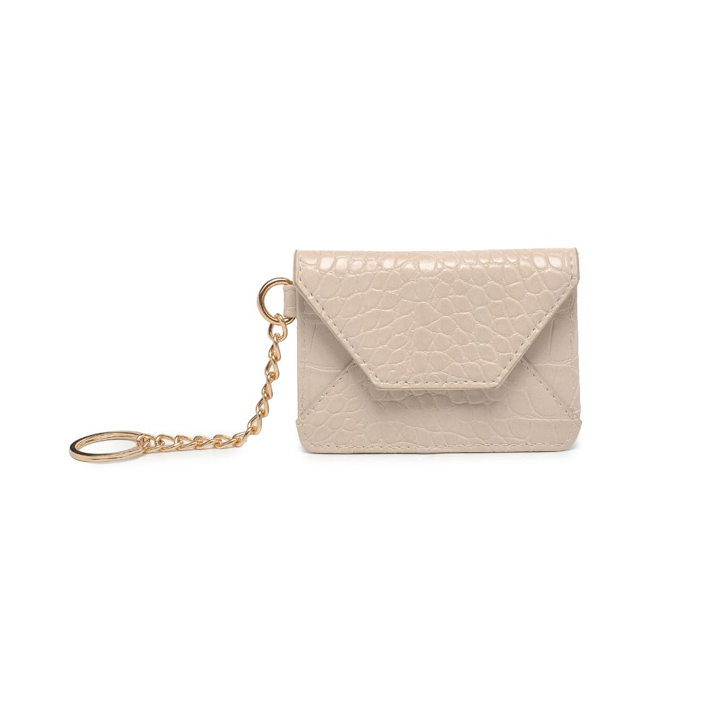 Woman wearing Almond Urban Expressions Gia - Croco Card Holder 818209018357 View 5 | Almond