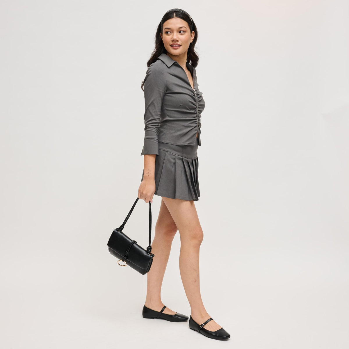 Woman wearing Black Urban Expressions Belina Crossbody 840504206528 View 2 | Black