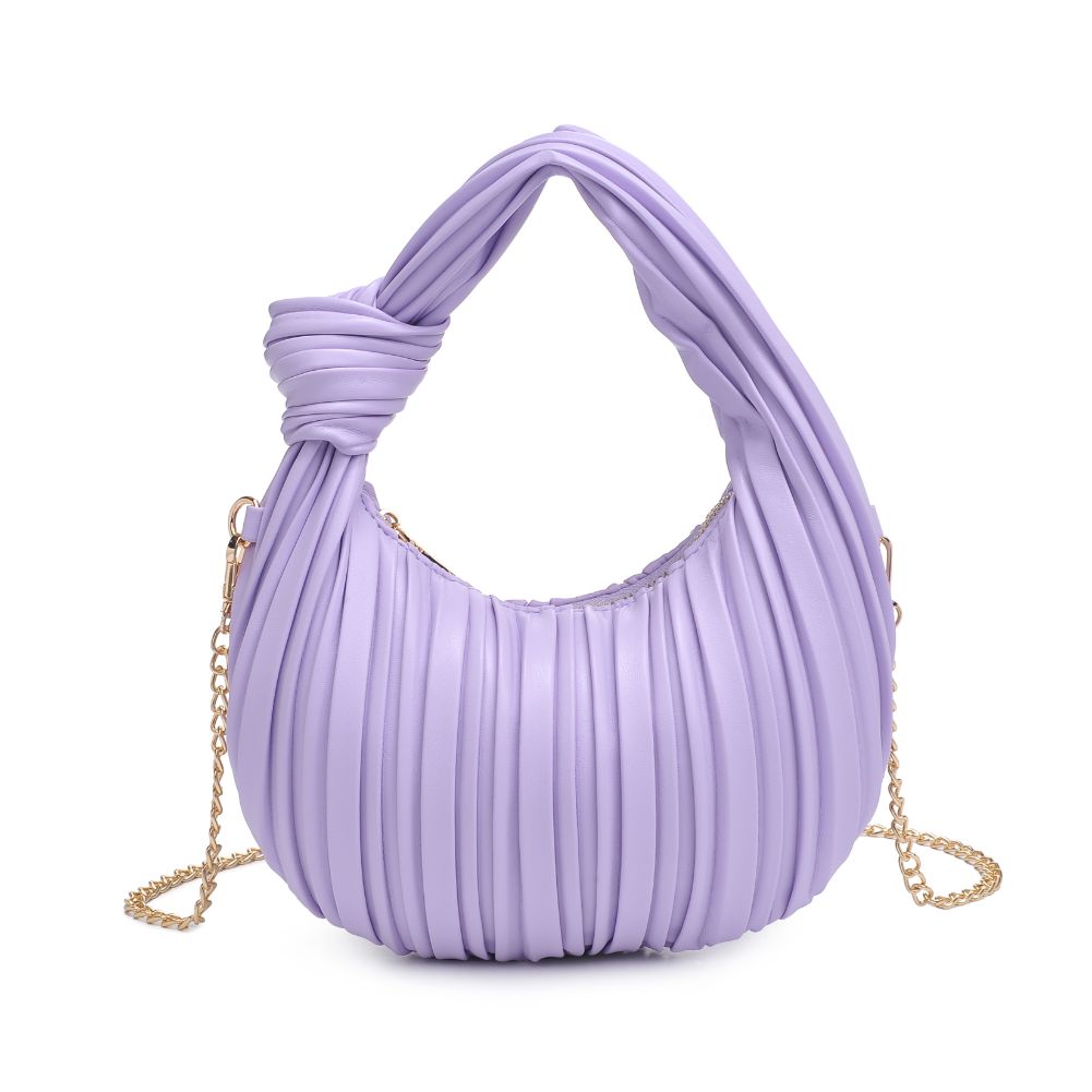 Woman wearing Lavender Urban Expressions Fawna  - Pleated Crossbody 840611106421 View 5 | Lavender