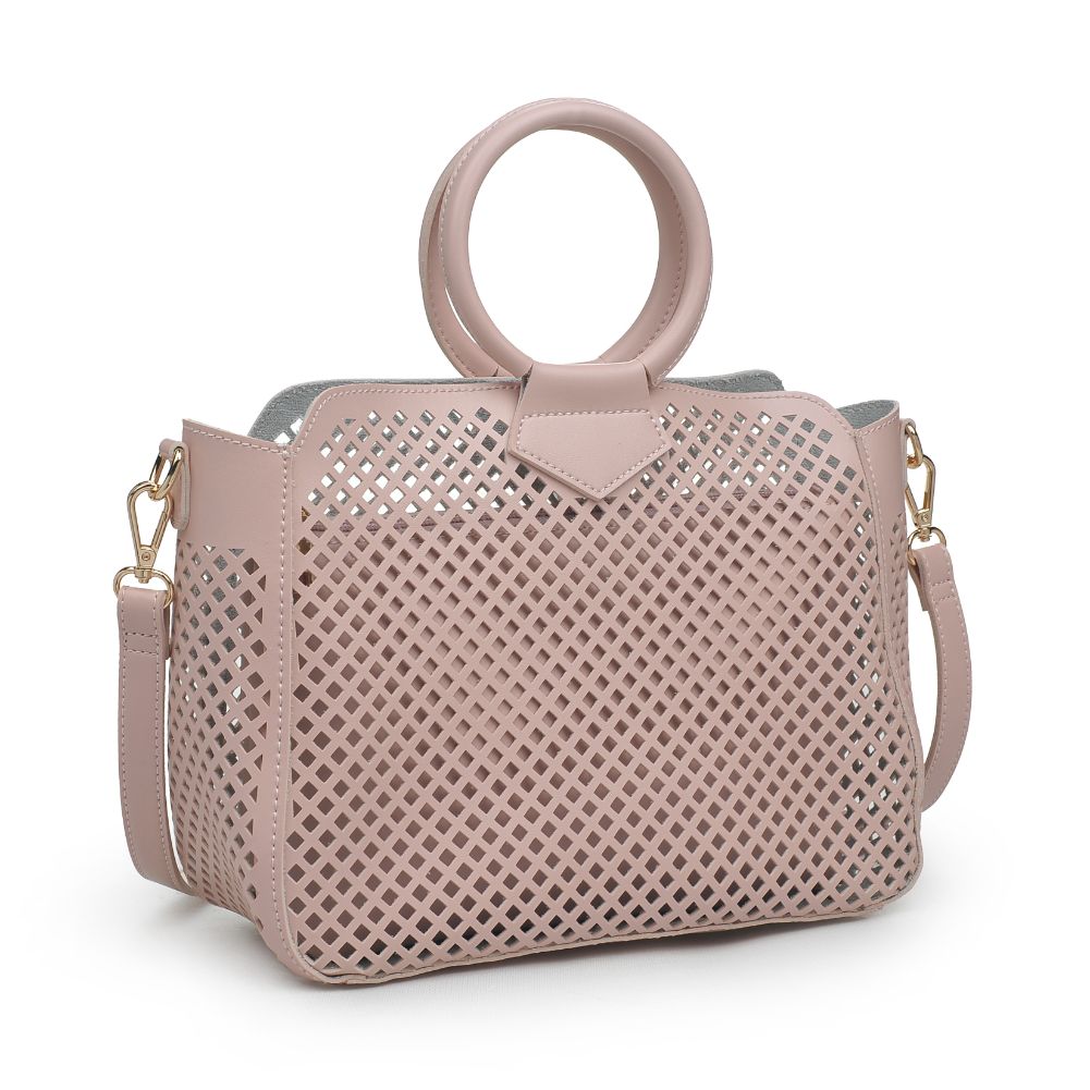 Woman wearing Blush Urban Expressions Jaclyn Satchel 840611169655 View 6 | Blush