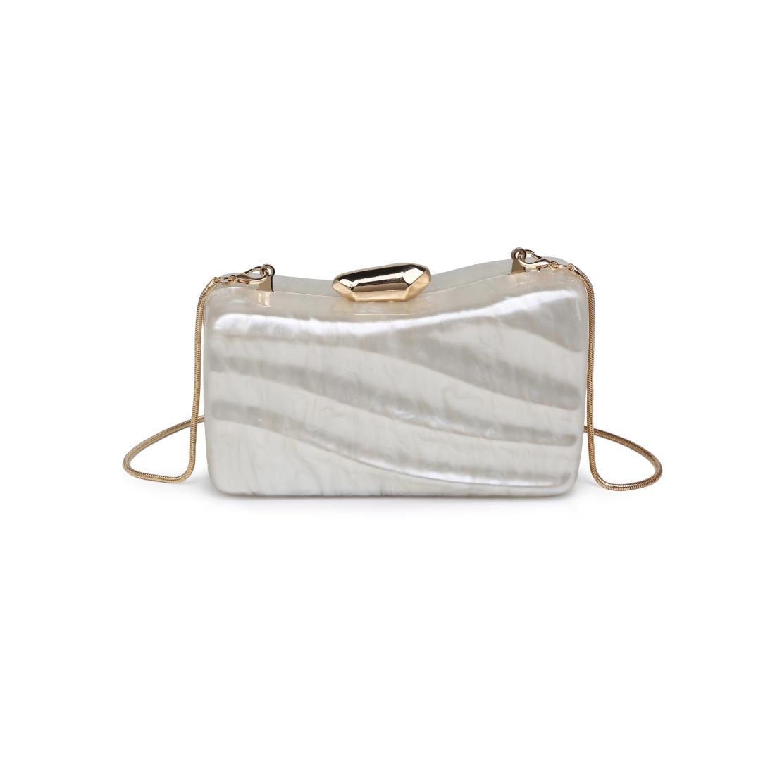 Woman wearing Ivory Urban Expressions Oaklynn Evening Bag 840504206214 View 7 | Ivory