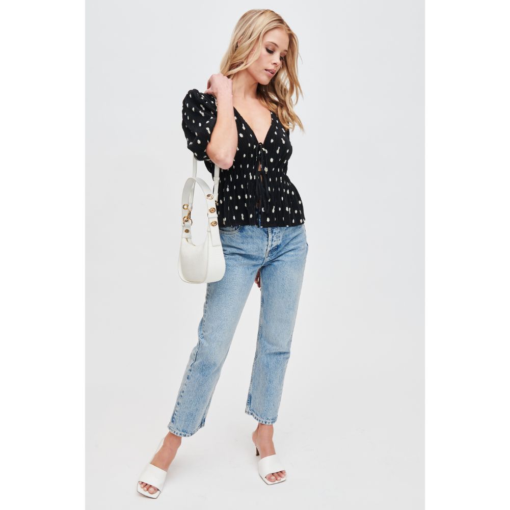 Woman wearing White Urban Expressions Rhoda Shoulder Bag 840611118530 View 4 | White