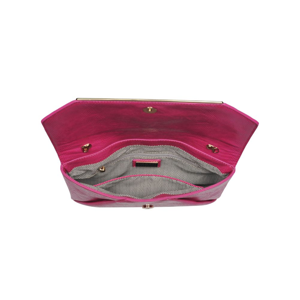 Product Image of Urban Expressions Lena Lizard Clutch 840611169341 View 4 | Magenta