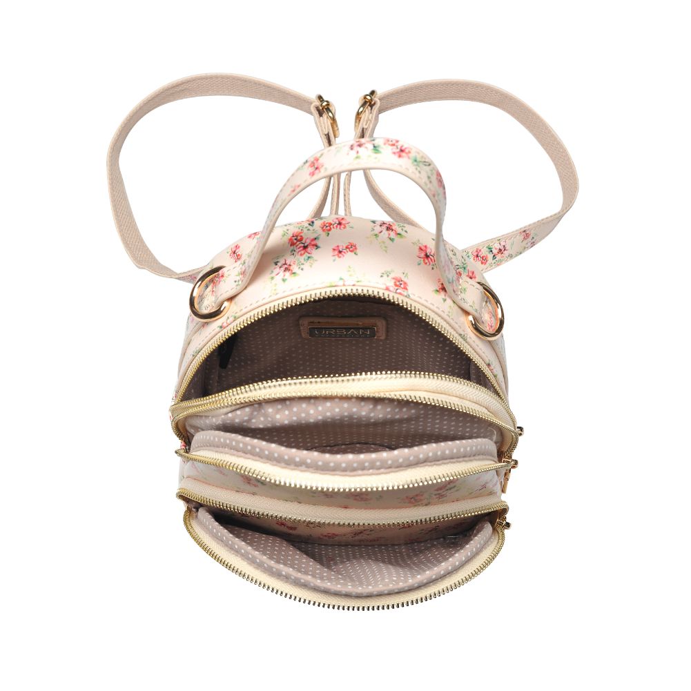 Urban Expressions Nichole Floral Backpack 840611181206 View 8 | Cream