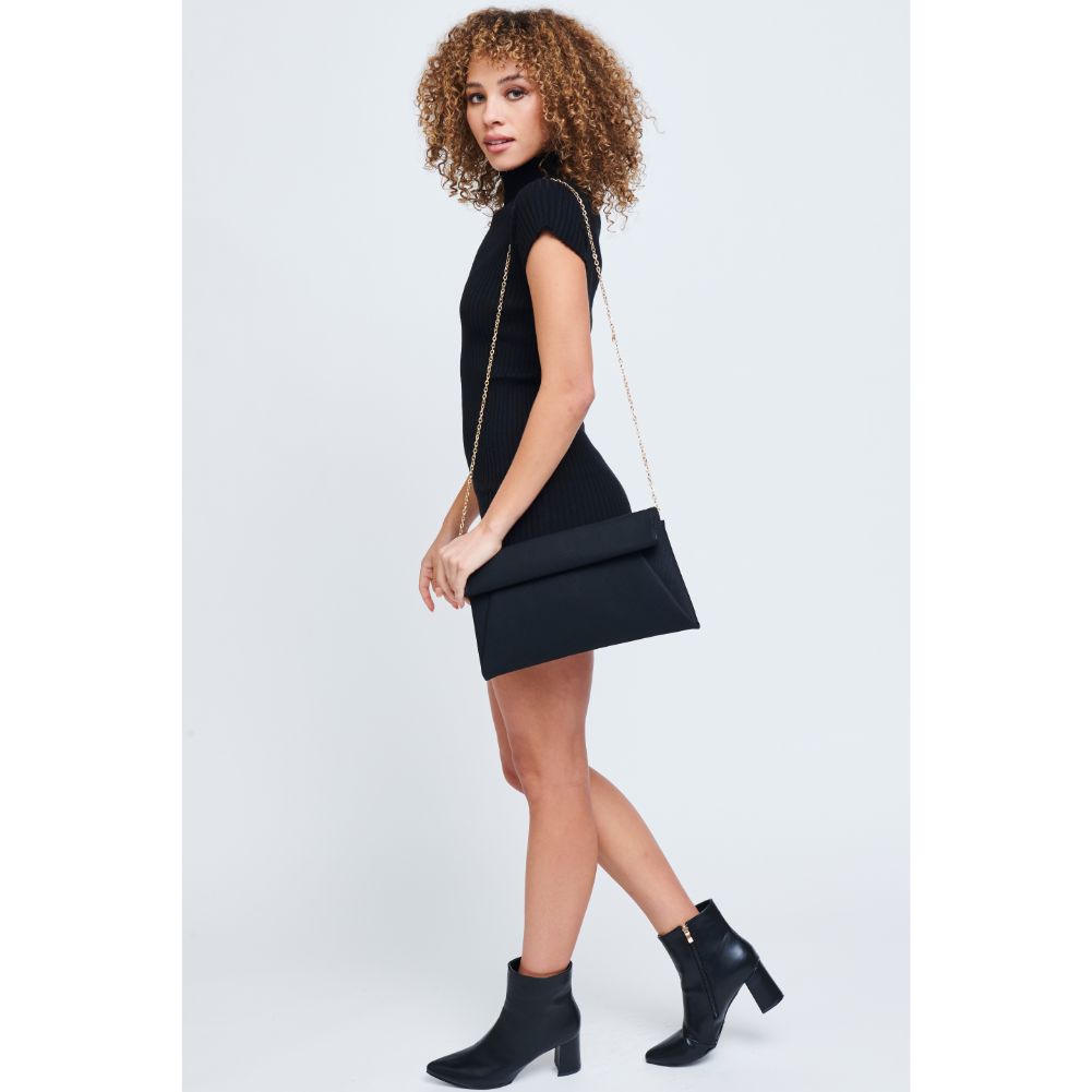 Woman wearing Black Urban Expressions Emilia Clutch 840611159045 View 2 | Black