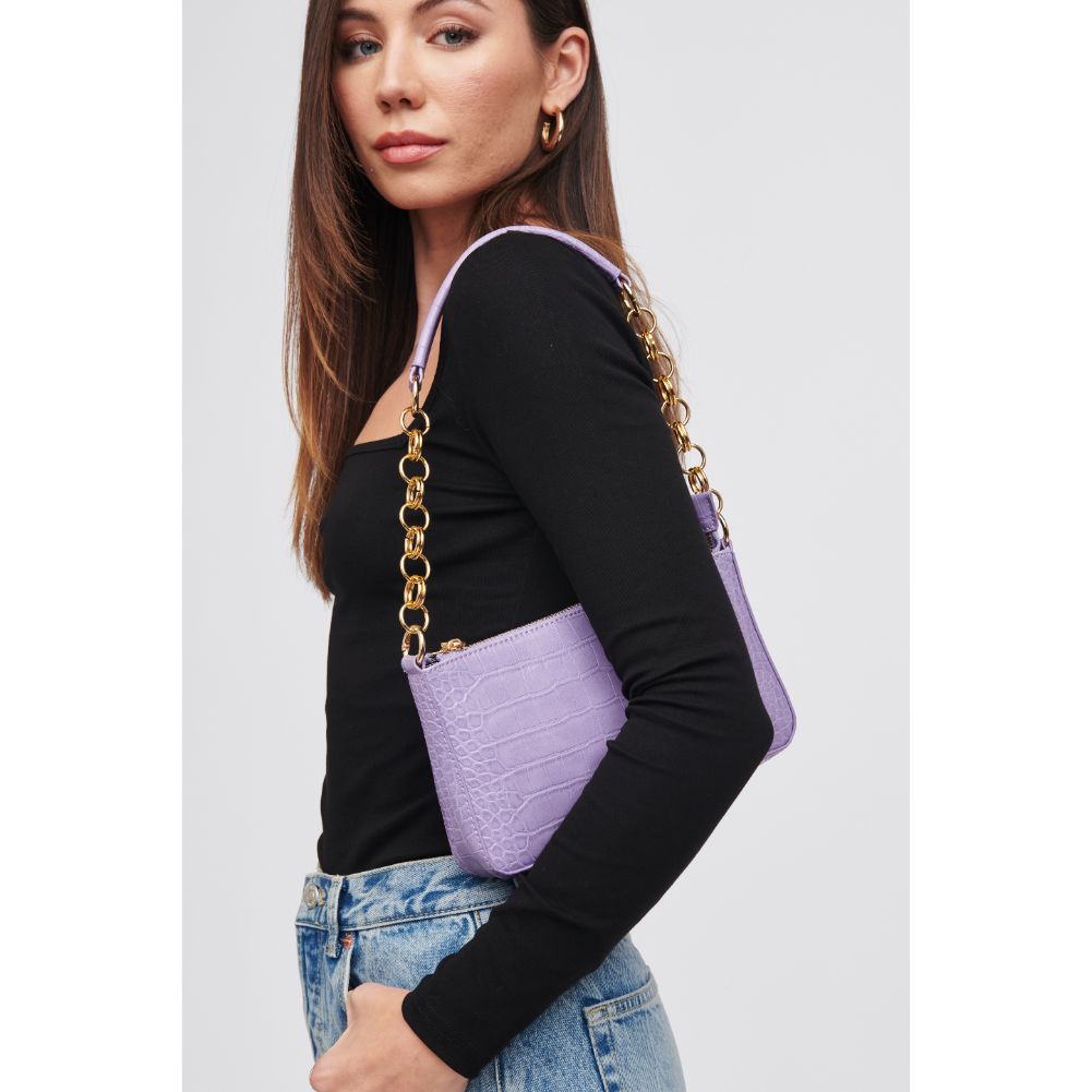 Woman wearing Lavender Urban Expressions Aster Shoulder Bag 818209015462 View 2 | Lavender